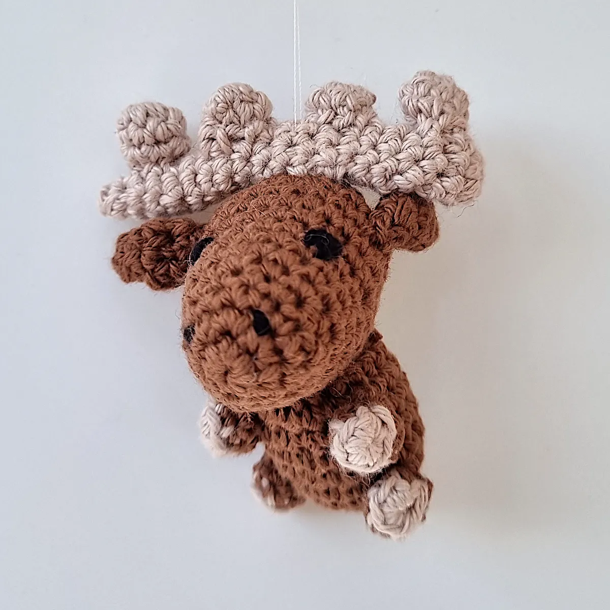 crochet moose keyring