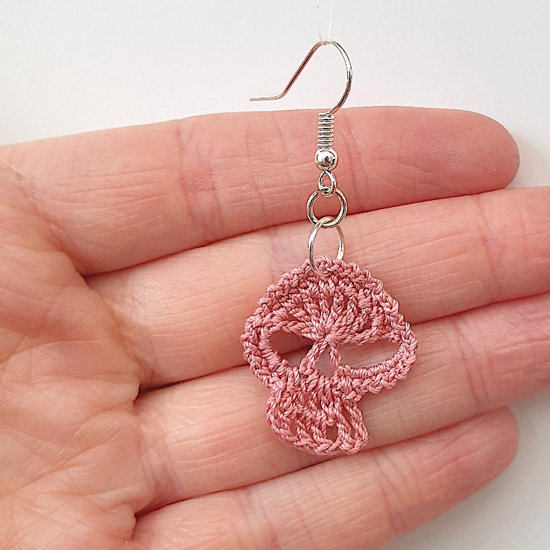 Pink Skull Earrings