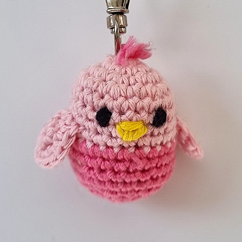 Pink Bird Keyring